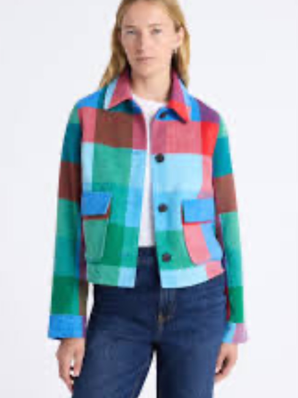 Free Assembly plaid cropped chore jacket - Picture 3 of 10